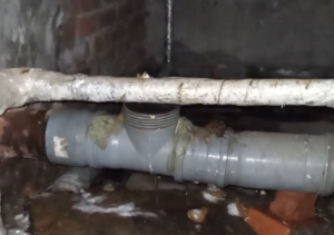 Жители Михайловки бьют тревогу: в подъезде неделю течет канализация